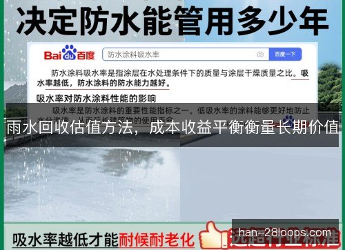 雨水回收估值方法,成本收益平衡衡量长期价值 雨水回收估值方法,成本收益平衡衡量长期价值